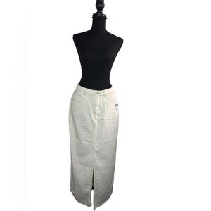 Blank NYC Cream Maxi Pencil Skirt with Slit